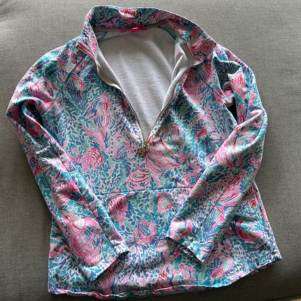 Lilly Pulitzer zip up sweater